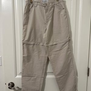 Columbia Khaki Short/Pant Zipper Set